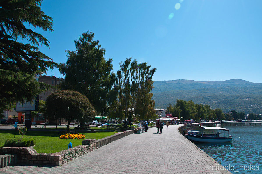 Набережная Охрида. Охрид, Северная Македония