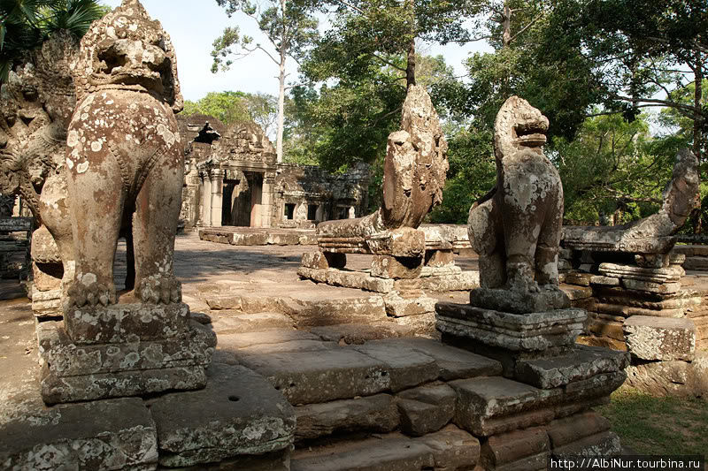 Бантей Кдей (Prasat Banteay Kdei, буквально Цитадель монашеских келий). Монашеских келий уже давно нет, от монастыря остались только сам храм и разбросанные по територии покосившиеся каменные ворота. Ангкор (столица государства кхмеров), Камбоджа