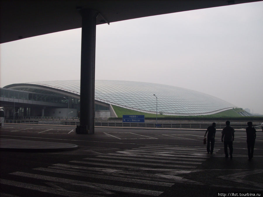 А это сооружение называют ползущая черепаха. Отсюда отходит аэроэкспресс. Пекин, Китай