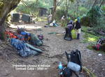 Утренние сборы в лагере Umbwe Cave — 3000m