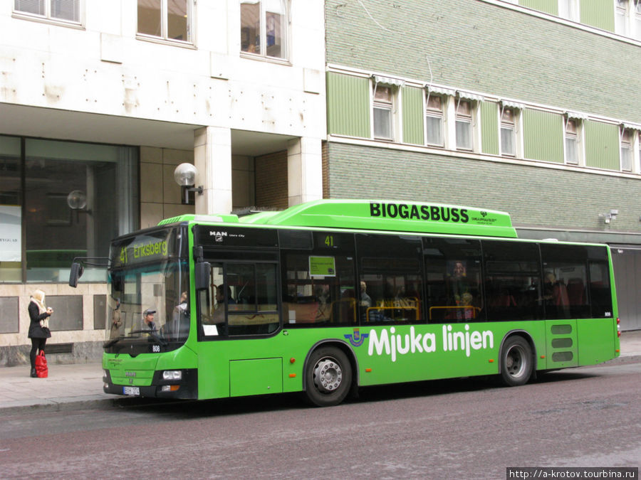 автобус на биогазе (Биогазбус) Уппсала, Швеция