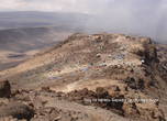 Вид на лагерь Барафу при спуске с Килиманджаро