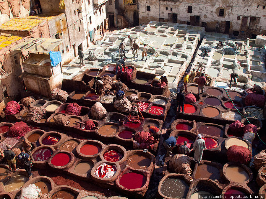 Кожевенные мастерские в Фесе Фес, Марокко