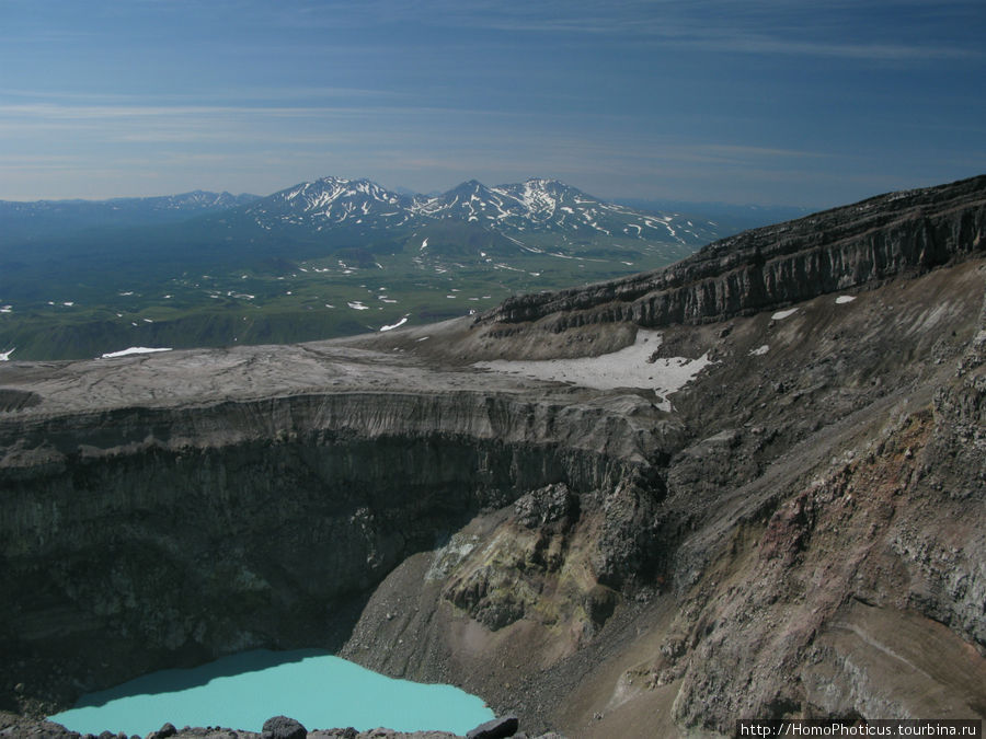 кратер Горелого. Кислотное озеро Мутновский вулкан и окрестности (2323м), Россия