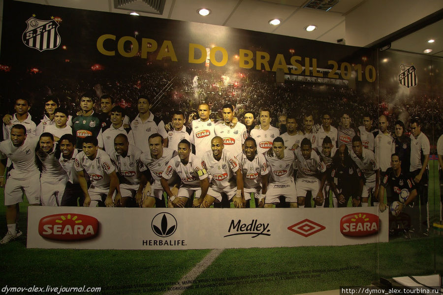Есть большое фото команды, которая играла на Чемпионате Бразилии 2010. Сантус, Бразилия