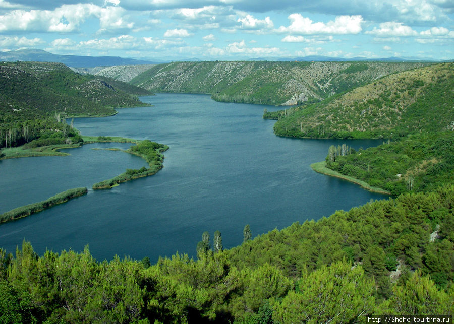 стрелка на река Крка Далмация, Хорватия