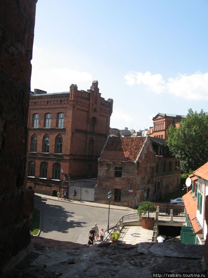Вид из окон разрушенного замка крестоносцев. Торунь, Польша