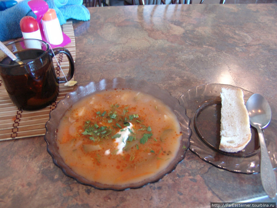 Я заказал суп-рассольник, хлеб и чай Нерюнгри, Россия