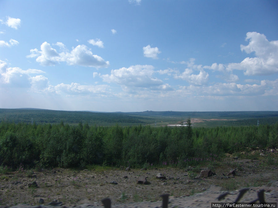 Ландшафт южной Якутии Нерюнгри, Россия