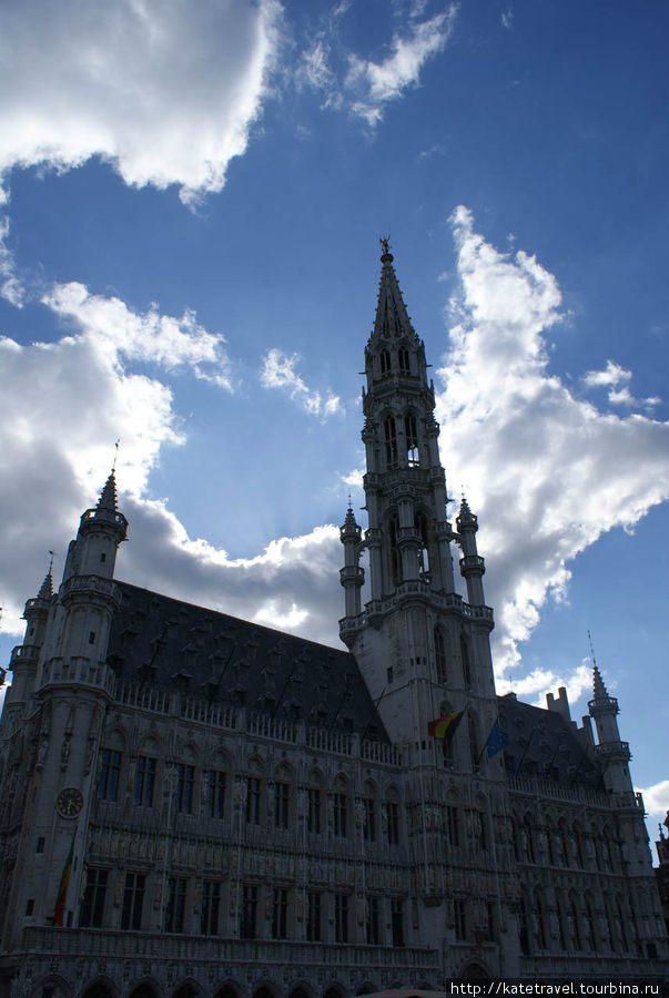 Grand Place — величавое сердце старого города. Городская Ратуша Брюссель, Бельгия