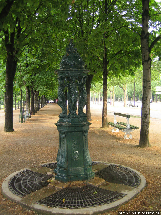 На Елисейских полях в Париже Париж, Франция
