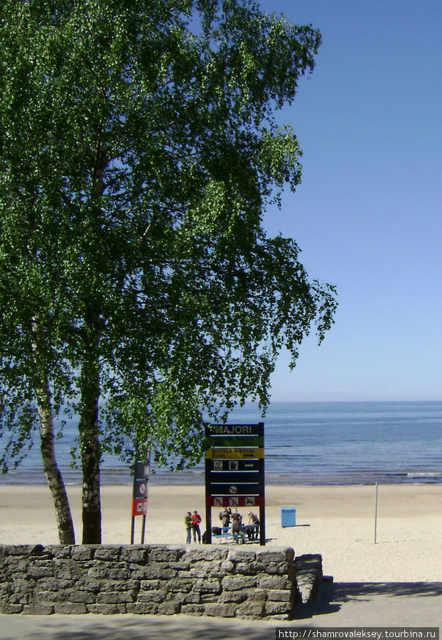 Пляж в районе  Майори Юрмала, Латвия