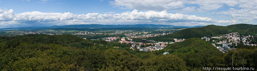 Панорама Карловых Вар со смотровой.