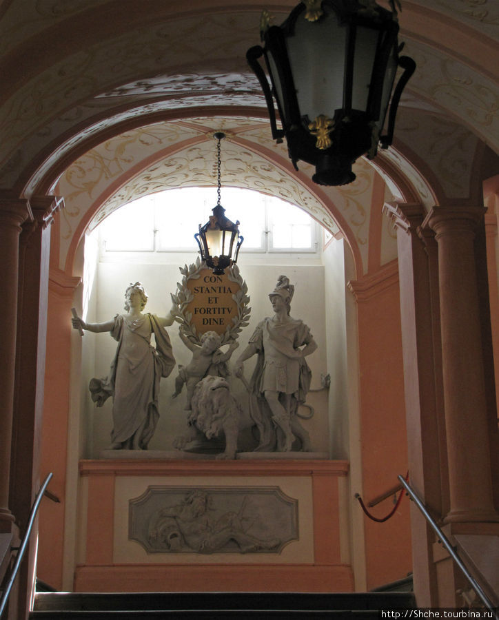 Лестница, ведущая к музею в левом крыле аббатства 8 Мельк, Австрия