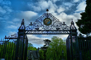 Ворота на территорию университета.