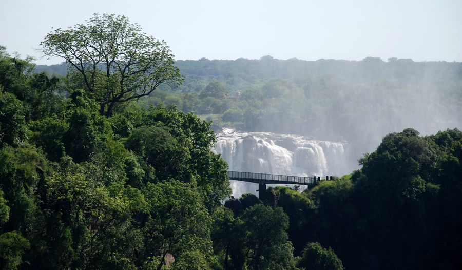 Доступ на водопад
Со стороны Зимбабве  вход в национальный парк Victoria Falls платный (25 USD). Отели находятся в городке Victoria Falls. Ближайшие к водопаду — Victoria Falls Hotel (5*), The Kingdom at Victoria Falls (4) и Ilala Lodge (5*). 
Со стороны Замбии все гораздо интересней. Если вы проживаете в одном из отелей группы Sun International (Zambezi Sun (3*) или The Royal Livingstone (5***), то вход на водопад для Вас бесплатный и неограниченный непосредственно с территории отелей. Для тех, кто проживает в других отелях и лоджах, вход платный — 30 USD. К тому же, каждый раз вам придется ехать, так как остальные отели расположены вверх по течению Замбези. Ливингстон, Замбия