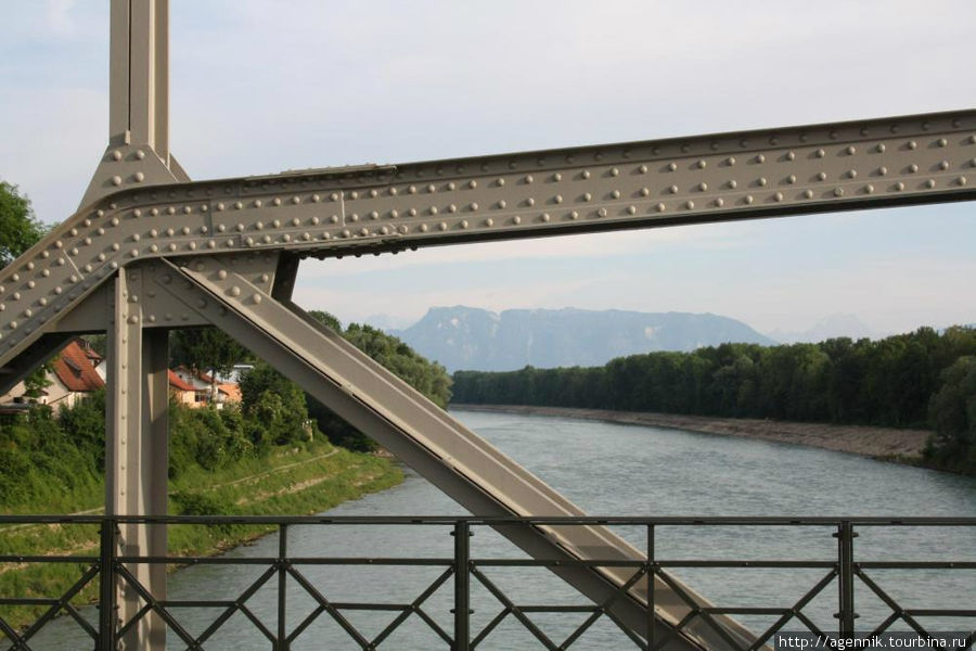 Мост через Зальцах Оберндорф-Зальцбург, Австрия