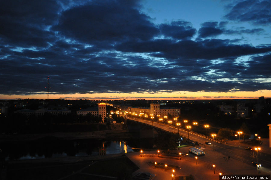 Вид из окна вечером. Витебск, Беларусь