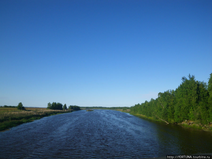 Река впадающая в Белое море Вирма, Россия