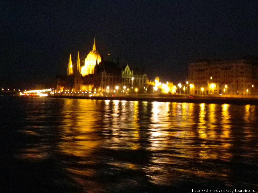 Ночной Дунай Будапешт, Венгрия