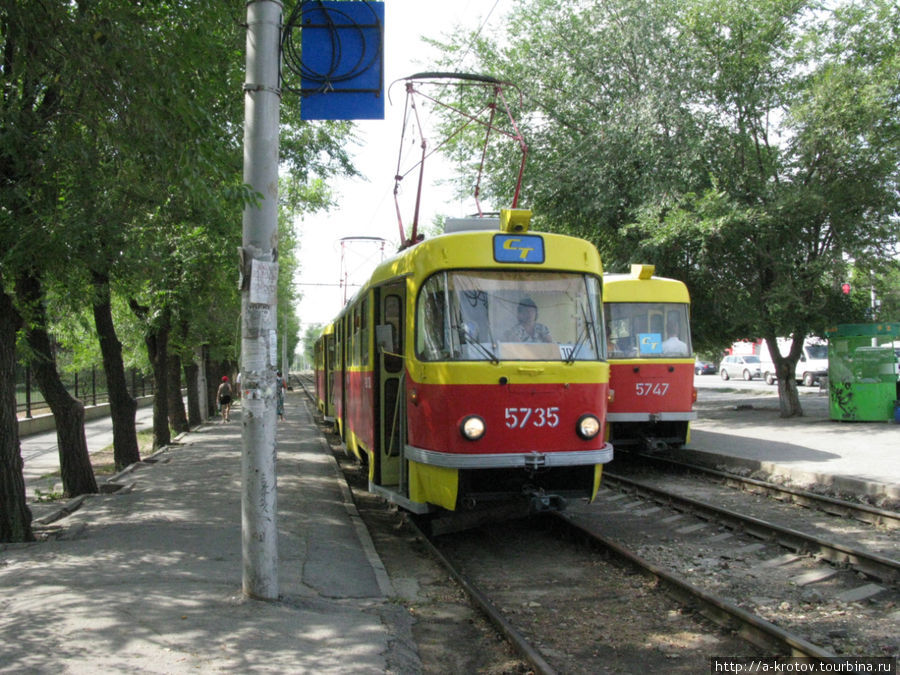 На поверхности скоростной трамвай похож на обычный Волгоград, Россия