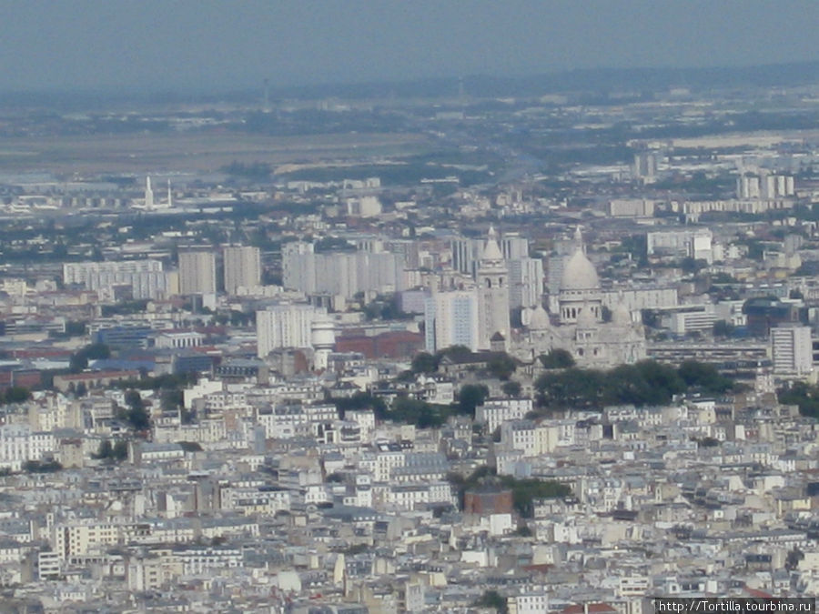 Вид с Эйфелевой башни — Сакре Кер Париж, Франция