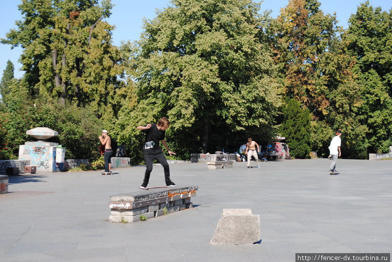 Летна — любимое место скейтбордистов Прага, Чехия
