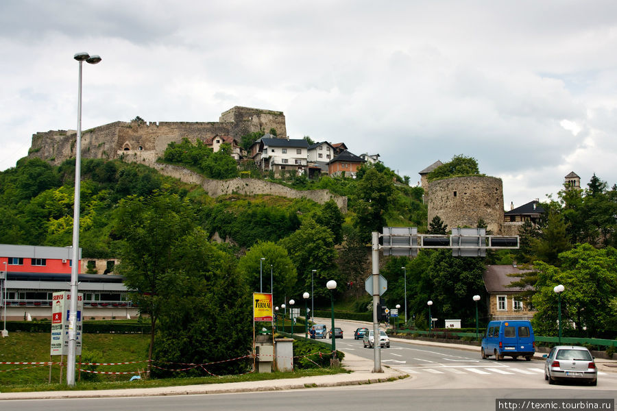 Крепость в Яйце. Вид с дороги Яйце, Босния и Герцеговина