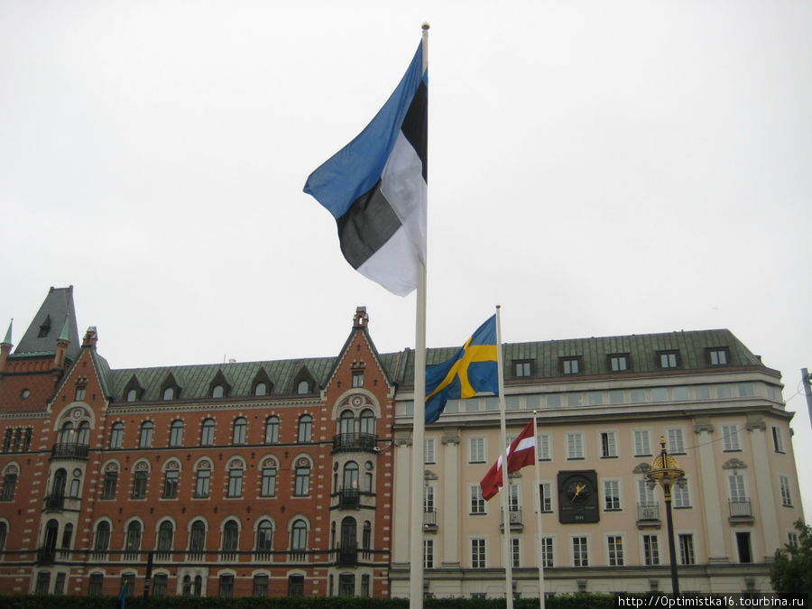 Эстонский флаг. Стокгольм, Швеция