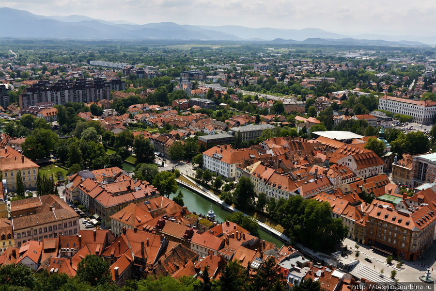 Центр Любляны с высоты птичьего полёта Любляна, Словения
