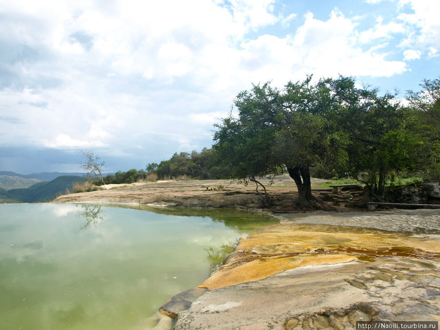 Водопады кипящей воды Штат Оахака, Мексика