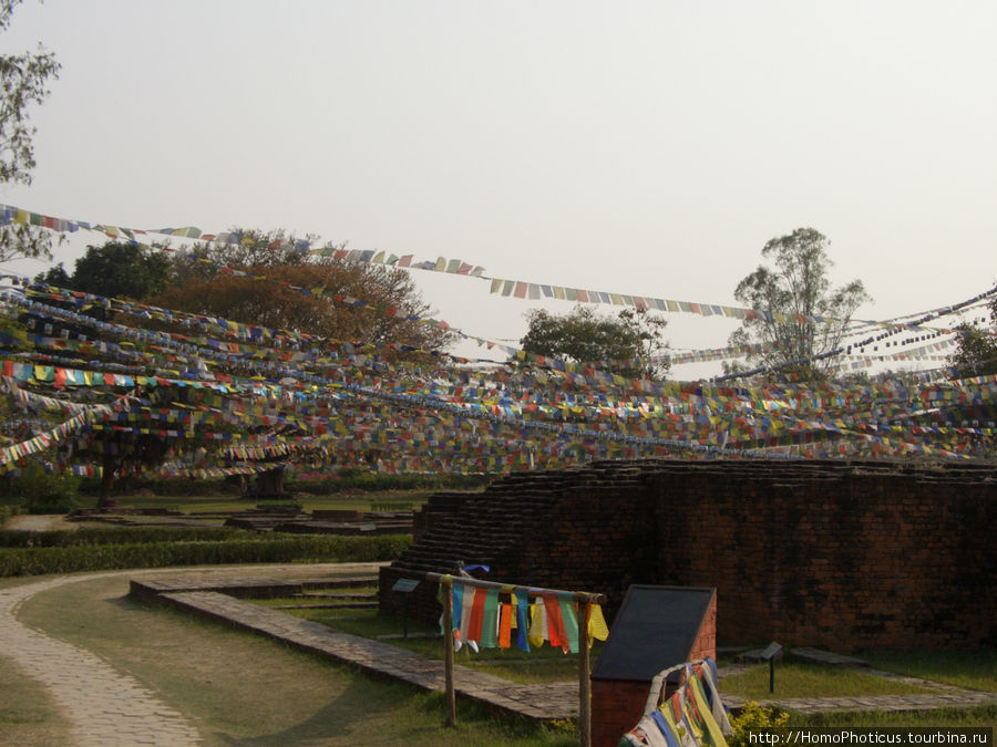 В храмовом комплексе Лумбини, Непал