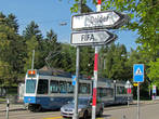 Конечная 6 трамвая, налево — зоопарк, направо — FIFA