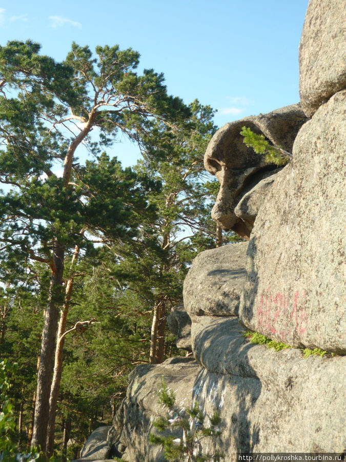 Каменный профиль обезьяны. Боровое, Казахстан