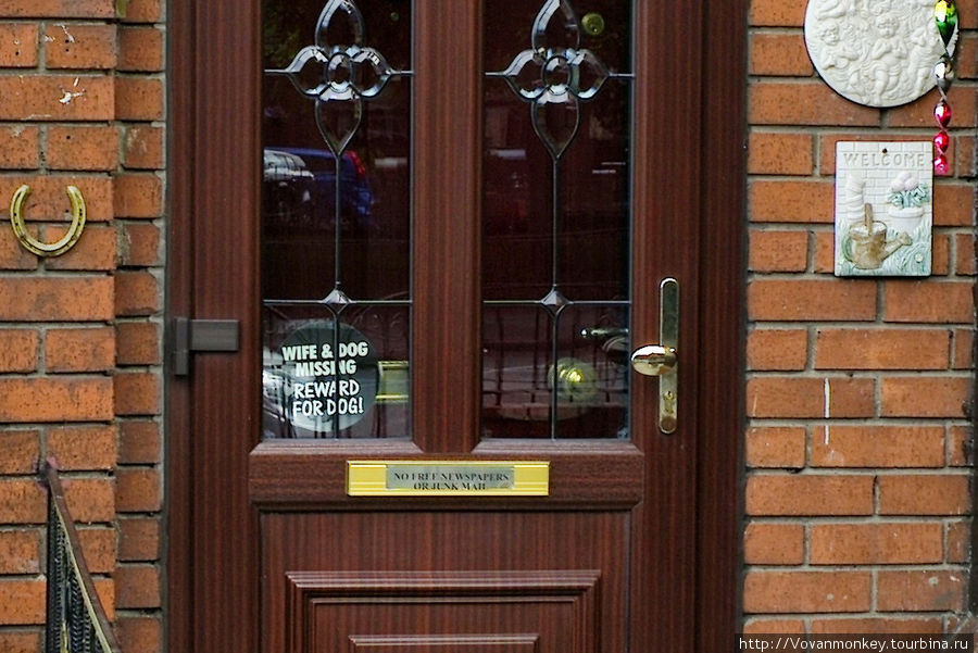 Порадовала табличка на двери: Пропали жена и собака. Вознаграждение за собаку Дублин, Ирландия