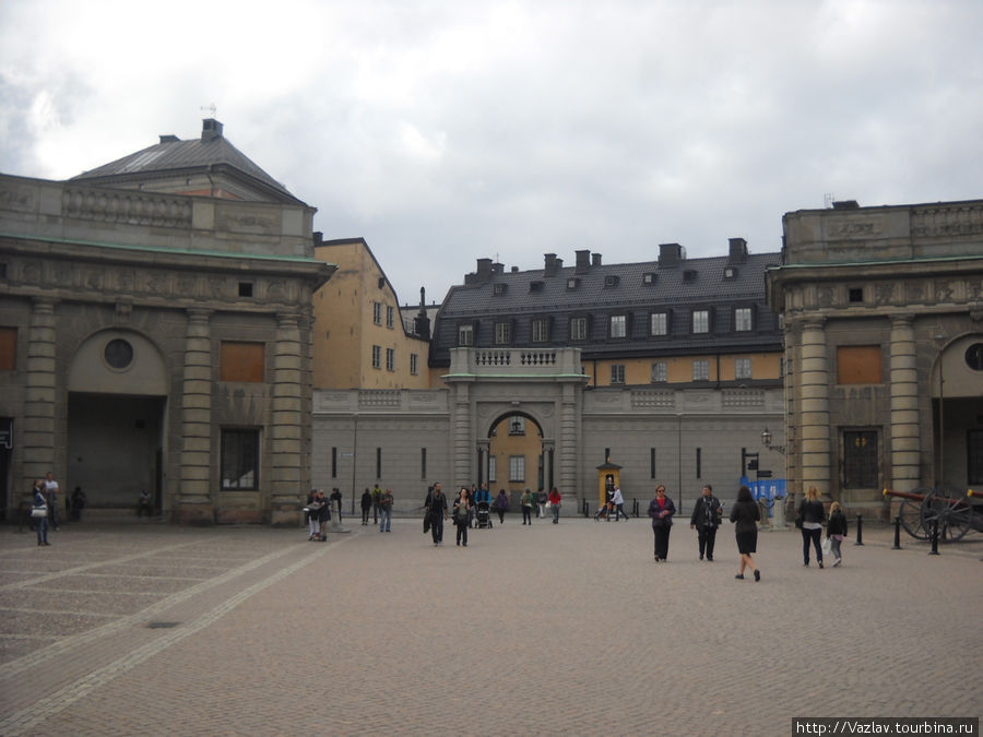 Народ разбредается после церемонии Стокгольм, Швеция