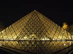 Пирамида Лувра вечером