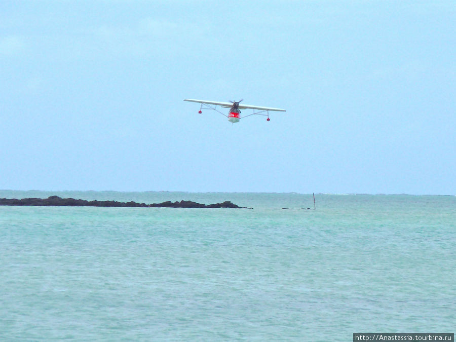 Полет на гидросамолете Гран-Гоб, Маврикий Полет на гидросамолете Гран-Гоб, Маврикий