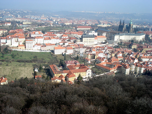 вид с башни Прага, Чехия
