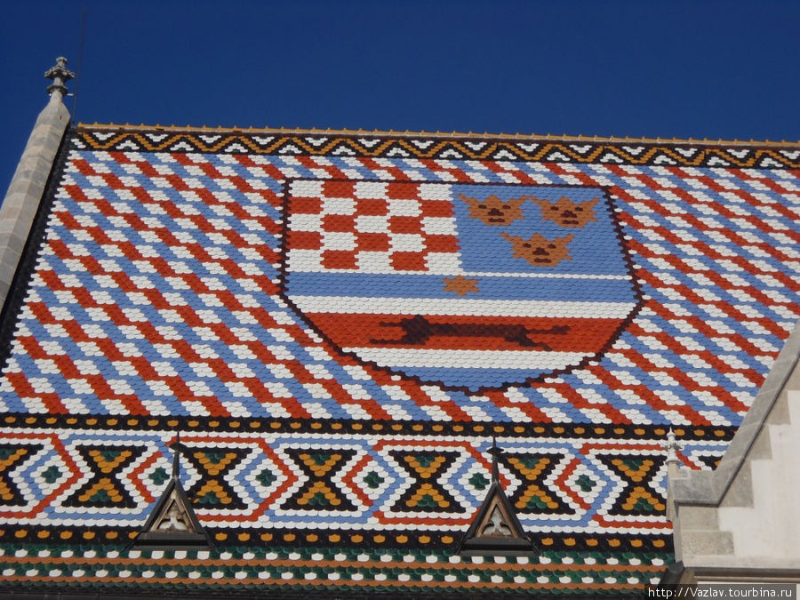 Крыша в гербах Загреб, Хорватия