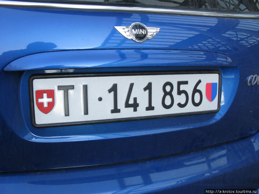 местные номера машин Лугано, Швейцария