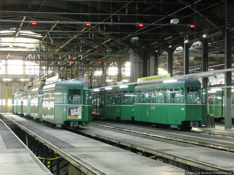 Трамвайное депо в Базеле Базель, Швейцария