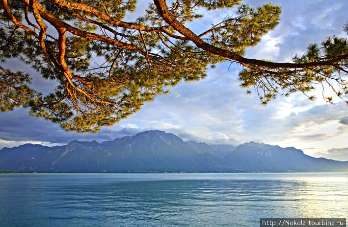 Женевское озеро Монтрё, Швейцария