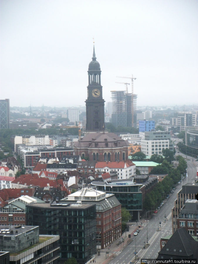 Вид со смотровой площадки церкви Св. Николая Гамбург, Германия