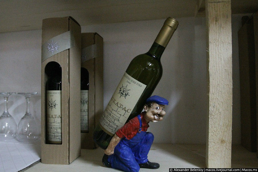 В деревушке Броце есть винарня: небольшой, как и сама деревня, заводик по производству вина. Стон, Хорватия