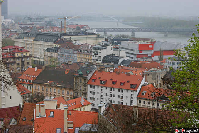 Панорама правобережной Братиславы Братислава, Словакия