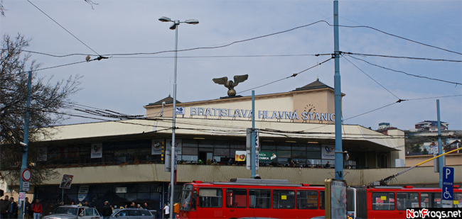 Вид на вокзал Братислава, Словакия