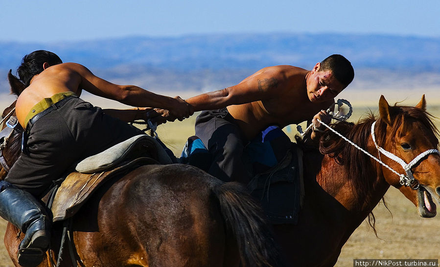 Саис
Борьба на лошадях. Задача – стащить противника с коня, оставшись самому в седле. Участники борются в разных весовых категориях, время схватки также регламентировано — 15 мин. Игра требует прочной посадки, большой физической силы и ловкости в сочетании с умением управлять конем. Казахстан