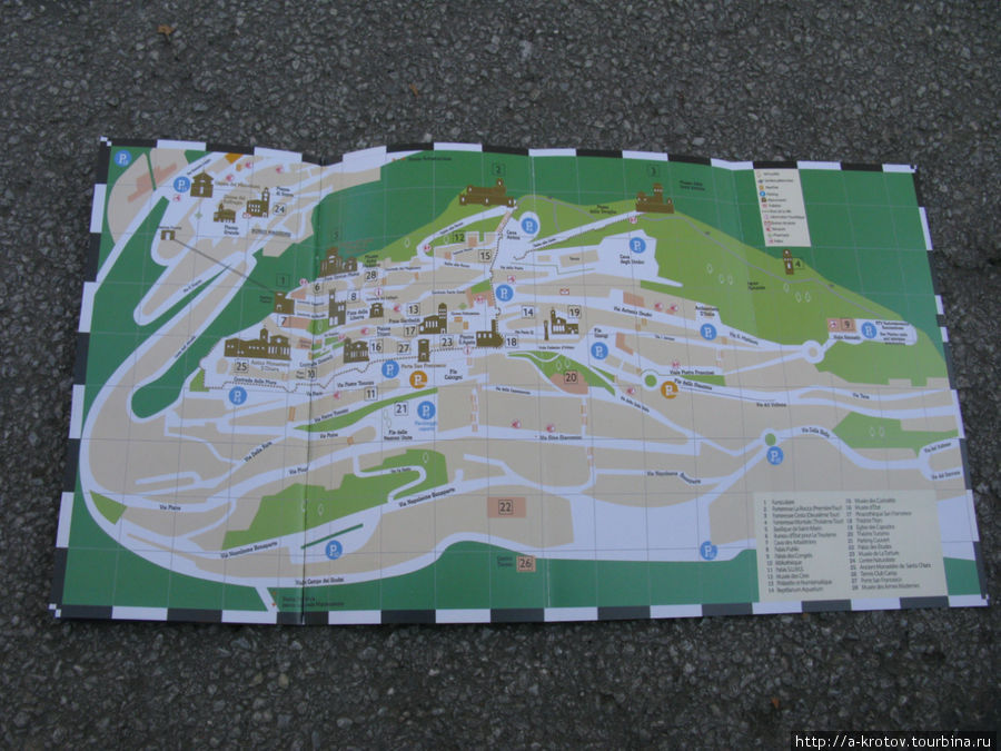 карта столицы Сан-Марино, Сан-Марино