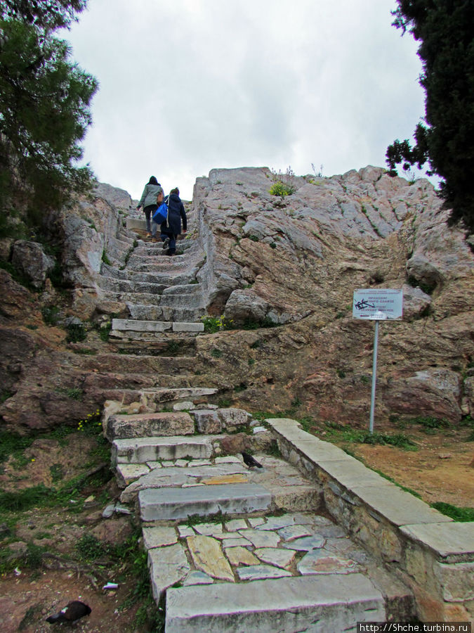Старый подъем на холм Афины, Греция
